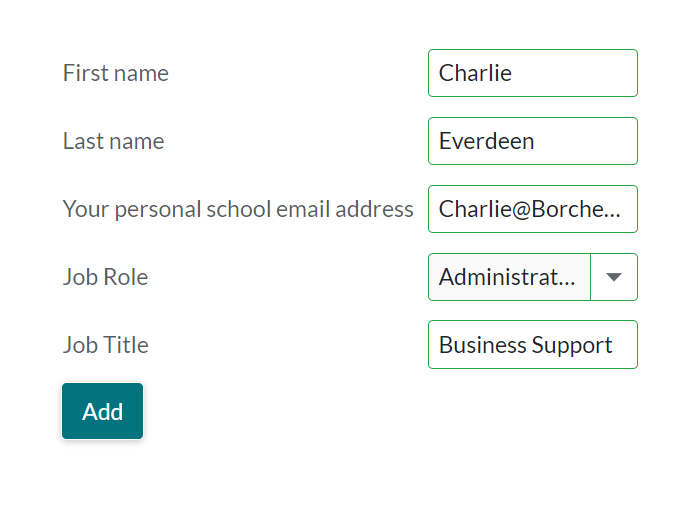 Select Your School - enter your details-1