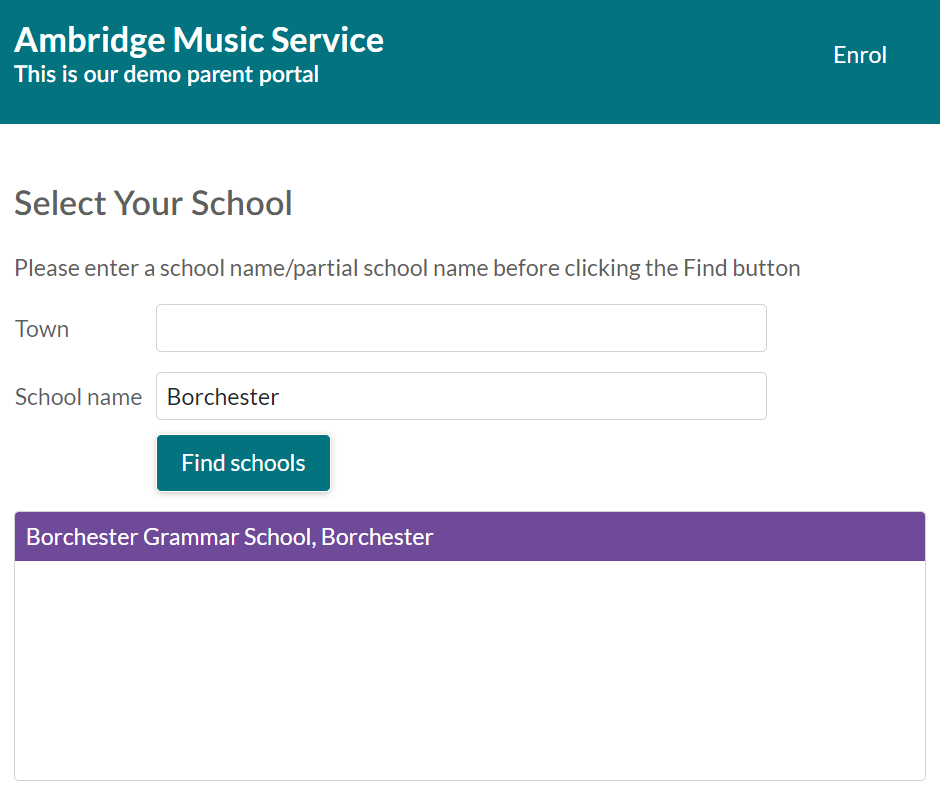 Select Your School